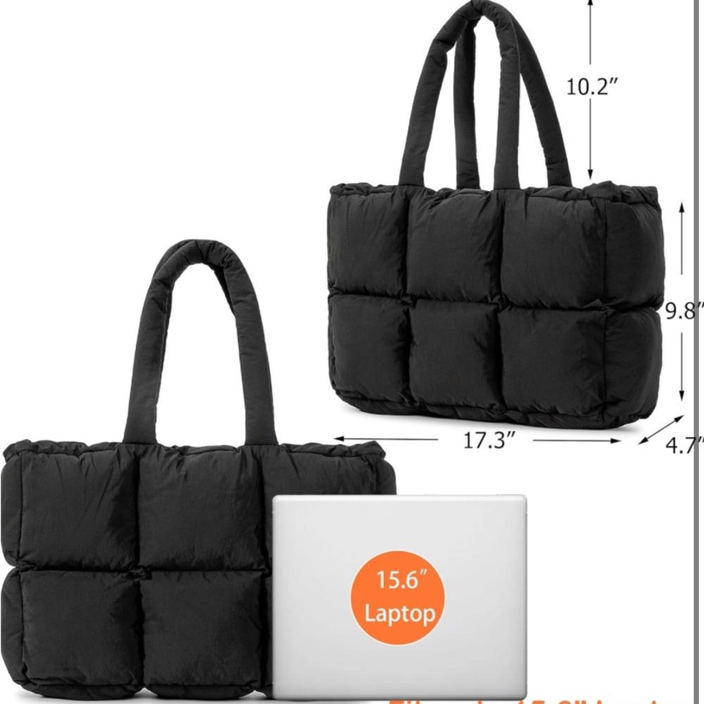 Black Laptop Bag w/ Durable Fabric & Round to Rectangle Shape New tags offf